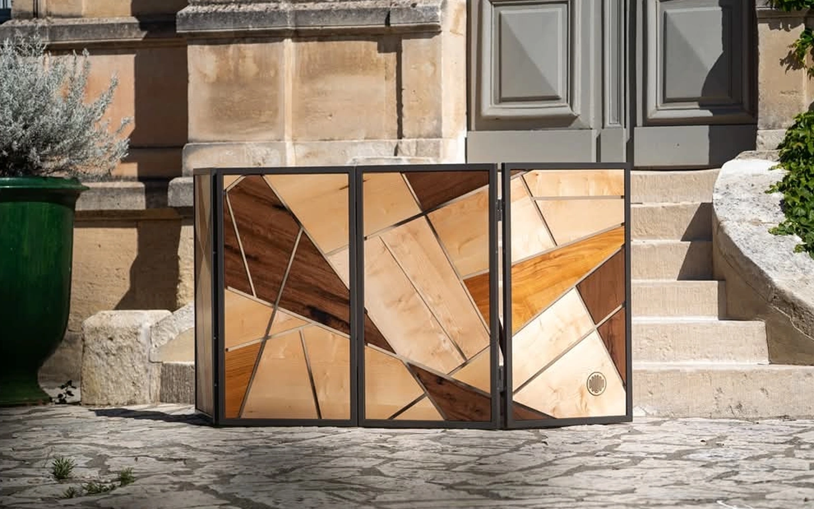 Meuble DJ avec paravent sur mesure