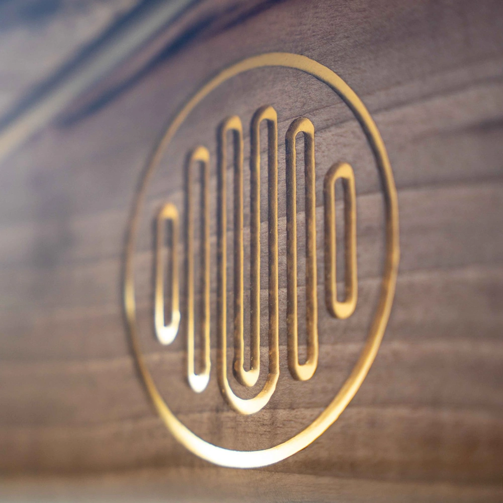 Détail logo meuble DJ